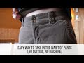 Easy way to take in the waist of pants (No cutting, no machine) Make it Monday Easy way to take in the waist of pants (No cutting, no machine) Make it Monday