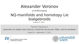 Alexander Voronov - NQ-manifolds and homotopy Lie bialgebroids