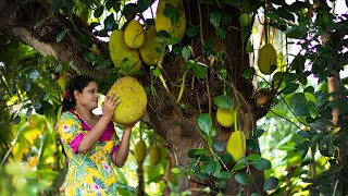 Jackfruit Cheese Chicken Kottu | Jackfruit kottu flavors of Sri Lanka | Pulasi  Village Life