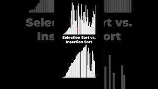 Selection sort vs insertion sort comparison animation #pythonturtle #sortingalgorithms #algorithms