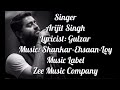 CHHAPAAK SONG : LYRICAL SONG (SINGER ARJIT SINGH/PRESENT BY GUPTA MUSIC)