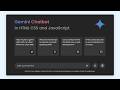 Build A Google Gemini Chatbot in HTML CSS & JavaScript | Chatbot Like ChatGPT and Gemini