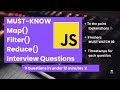 9 JS Interview Questions on Map, Filter & Reduce (Explained in 12 mins)👨💻🚀| Must Watch for Freshers