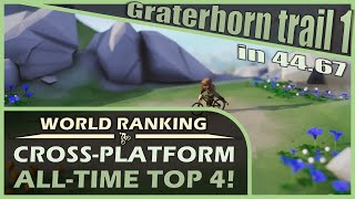 Graterhorn trail 1 in 44.67 | All-time World top 4 | Lonely Mountains: Downhill Speedrun