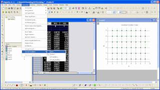 Data Manipulation: Origin 8.5.1: Prepare a matrix from worksheet data using XYZ gridding