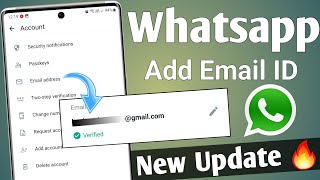 whatsapp new update | how to add gmail in whatsapp | whatsapp me email id kaise add kare