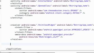 Android Application Development Tutorial 161 Setting up Widget Configuration Activity