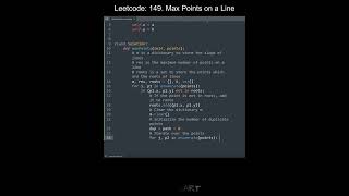 Leetcode 149. Max Points on a Line in Python | Python Leetcode | Python Coding Tutorial | ASMR