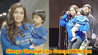 Shreya Ghoshal Holds Son Devyaan while Doing Live Concert, Makes a Memorable Day for Son \u0026 Audience