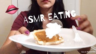 ASMR EATING 👄 Pumpkin Pie 🥧 Chewing + Crunchy Mouth sounds (Eating Video)