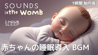 赤ちゃんが泣き止む BGM 胎内音 寝る 寝かしつけ音楽 1時間 Womb Sounds / White Noise