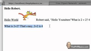 Tutorial 5 - PHP Echo Command - Part 2/2