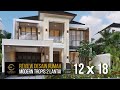 DESAIN RUMAH MEWAH STYLE MODERN TROPIS MILIK BAPAK DADI DENGAN LEBAR 12M DAN PANJANG 18M