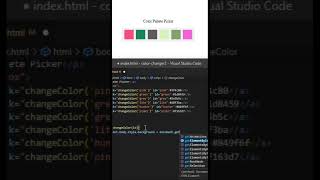 Simple color palette html css JavaScript