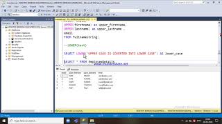 55.UPPER() AND LOWER() FUNCTION IN SQL - TELUGU