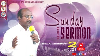 🔴LIVE: Sunday Sermon l Rev.A.Immanuel l Rev.Dr.Jetson l 02.02.2025 l Perinba Prayer Assembly l PPA