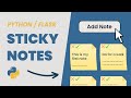Building a Sticky Notes App with Flask & Python | Tutorial