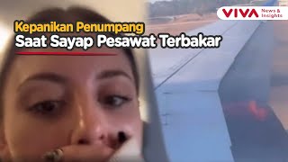 Detik-detik Penumpang Panik, Pesawat Terbakar Saat Ingin Lepas Landas