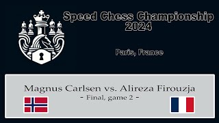 Magnus Carlsen  vs. Alireza Firouzja | Speed Chess Championship 2024 |  Final | Round 2