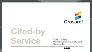 Crossref Cited-by Webinar