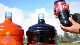 How to make Rainbow Stegosaurus  Fanta, Giant Coca-Cola vs Mentos & Other Sodas