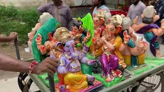 Ganesh Idol Transporting 2021 Dhoolpet 2021| Ganesh Aagman 2021 | Dhoolpet Ganesh Idols Hyderabad