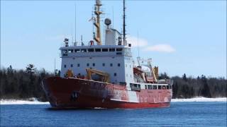 Pierre Radisson Ice Breaker Sails Into Sault Ste. Marie