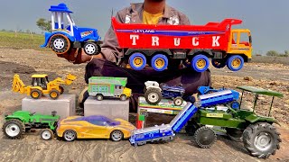 Die Model Unboxing | Tata Dump Truck 12 Tyre, JCB Backhoe Loader, Tractor John Deere, Indian Train,