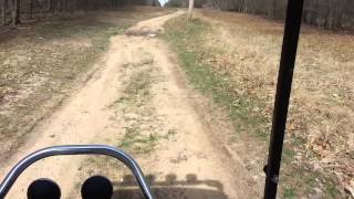 1999 EZGO TXT Big Block Briggs 627 off road cruising in Michigan with the girls