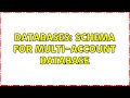 Databases: Schema for multi-account database