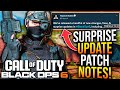 Black Ops 6: New SURPRISE UPDATE PATCH NOTES! Major Feature REMOVED, Stability Updates, & More!