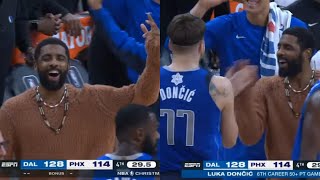 Kyrie Irving so happy for Luka Doncic scoring 50pts vs Suns on Christmas day