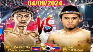 Kun Khmer fighting knock out (EH AMARIN PHOUTHONG VS JONEL BORBON #kunkhmer #boxing #khmerboxing