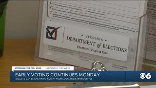 In-person early voting continues this week in Virginia