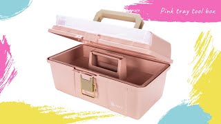 Art and Craft Storage - Pink Tray Tool Box Creative Options