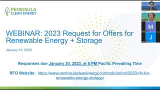 2023 RFO for Renewable Energy + Storage Webinar