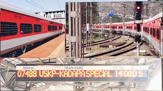 Tirumala Express Entering Visakhapatnam Railway Station  PF #3   HX-TPTY-VSKP | Indian Railways