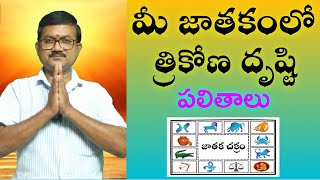 Trigonal visions in horoscope, మీ జాతకంలో త్రికోణం దృష్టి పలితాలు