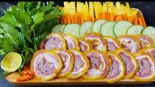 TAI HEO CUỘN BẮP BÒ Ủ MUỐI món ngon đãi khách