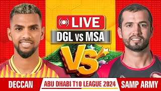 🔴 Live : Deccan Gladiators vs Morrisville Samp Army | DGL vs MSA | Live Score \u0026 Commentary