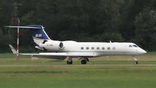 10 GULFSTREAM TAKEOFFS and LANDINGS in SWITZERLAND