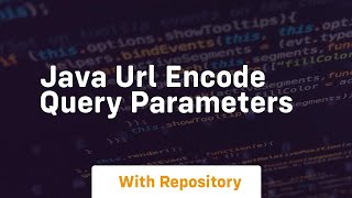 java url encode query parameters
