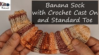 Kikos Knitting Podcast - How to knit Banana Socks with Crochet Cast On and Standard Toe