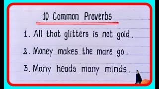 10 Common English Proverbs with their meanings - Learn