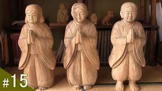 「親鸞聖人、童子像」 木彫刻  仏像 浄土真宗