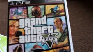 Unboxing Grand Theft Auto V GTA 5 Rockstar North Games Sony Playstation 3 PS3 Online PSN Multiplayer