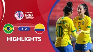 CONMEBOL Sub20 FEM 2022 | Brasil 3-0 Colombia | HIGHLIGHTS