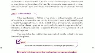 12th Computer science - 10.1 Python classes and objects