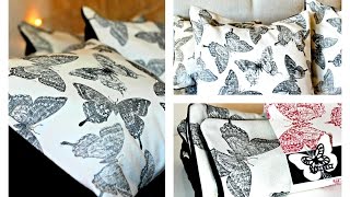 Stamping on fabric with Swallowtail  Stampin Up ( easy cushion covers part 1 of 2 )