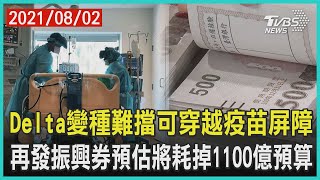 Delta變種難擋可穿越疫苗屏障　再發振興券預估將耗掉1100億預算 | 十點不一樣